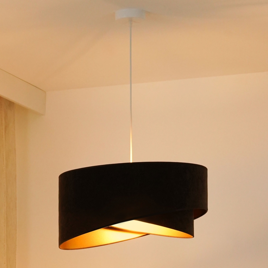 Brilagi - LED Lustr na lanku LYRA 1xE27/15W/230V tmavě hnědá/zlatá