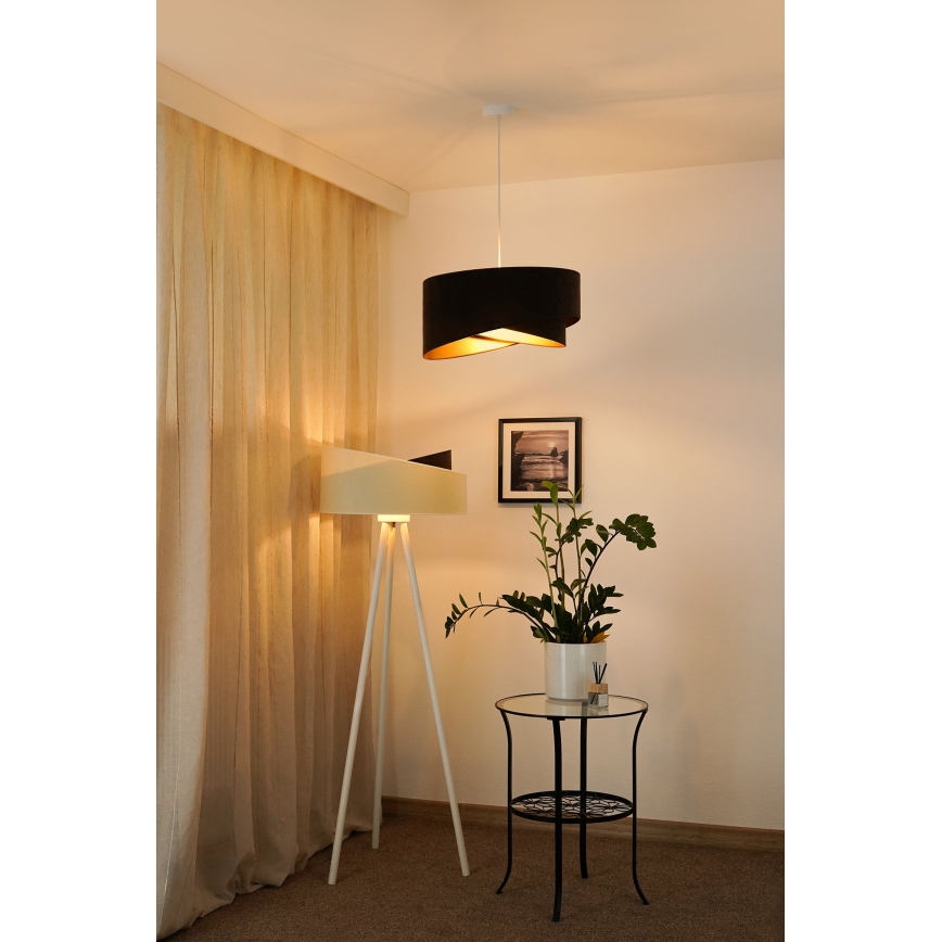 Brilagi - LED Lustr na lanku LYRA 1xE27/15W/230V tmavě hnědá/zlatá