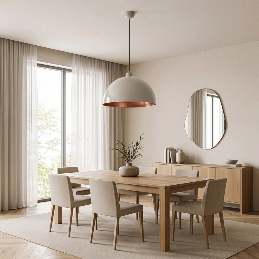 Brilagi - LED Lustr na lanku METALO 1xE27/40W/230V pr. 40 cm béžová/měděná