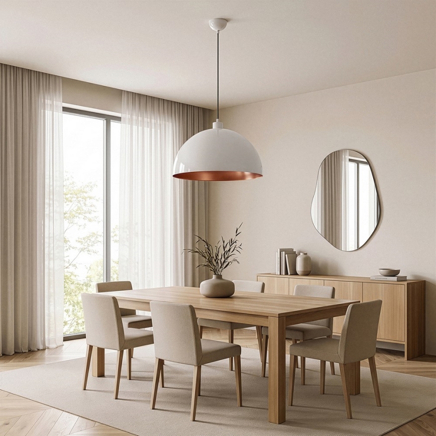 Brilagi - LED Lustr na lanku METALO 1xE27/40W/230V pr. 40 cm bílá/měděná