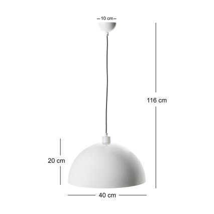 Brilagi - LED Lustr na lanku METALO 1xE27/40W/230V pr. 40 cm bílá/měděná