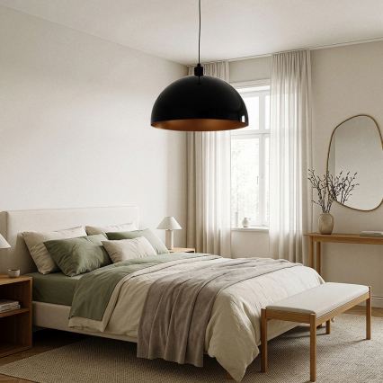 Brilagi - LED Lustr na lanku METALO 1xE27/40W/230V pr. 40 cm černá/měděná