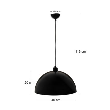 Brilagi - LED Lustr na lanku METALO 1xE27/40W/230V pr. 40 cm černá/měděná