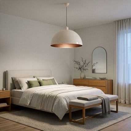 Brilagi - LED Lustr na lanku METALO 1xE27/40W/230V pr. 60 cm béžová/měděná