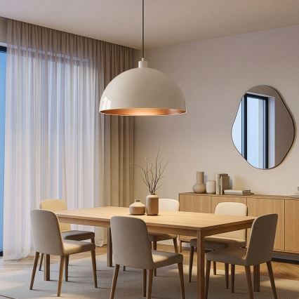 Brilagi - LED Lustr na lanku METALO 1xE27/40W/230V pr. 60 cm béžová/měděná
