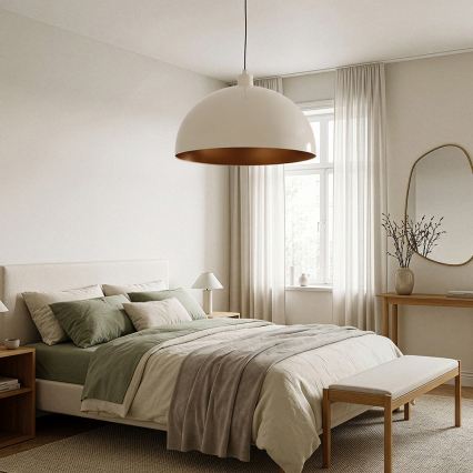 Brilagi - LED Lustr na lanku METALO 1xE27/40W/230V pr. 60 cm béžová/měděná