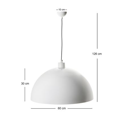 Brilagi - LED Lustr na lanku METALO 1xE27/40W/230V pr. 60 cm bílá/měděná