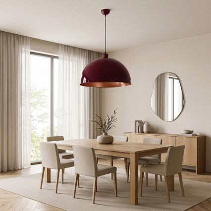 Brilagi - LED Lustr na lanku METALO 1xE27/40W/230V pr. 60 cm burgundy/měděná