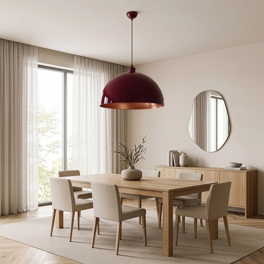 Brilagi - LED Lustr na lanku METALO 1xE27/40W/230V pr. 60 cm burgundy/měděná