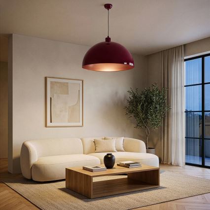 Brilagi - LED Lustr na lanku METALO 1xE27/40W/230V pr. 60 cm burgundy/měděná