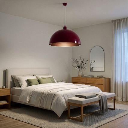 Brilagi - LED Lustr na lanku METALO 1xE27/40W/230V pr. 60 cm burgundy/měděná