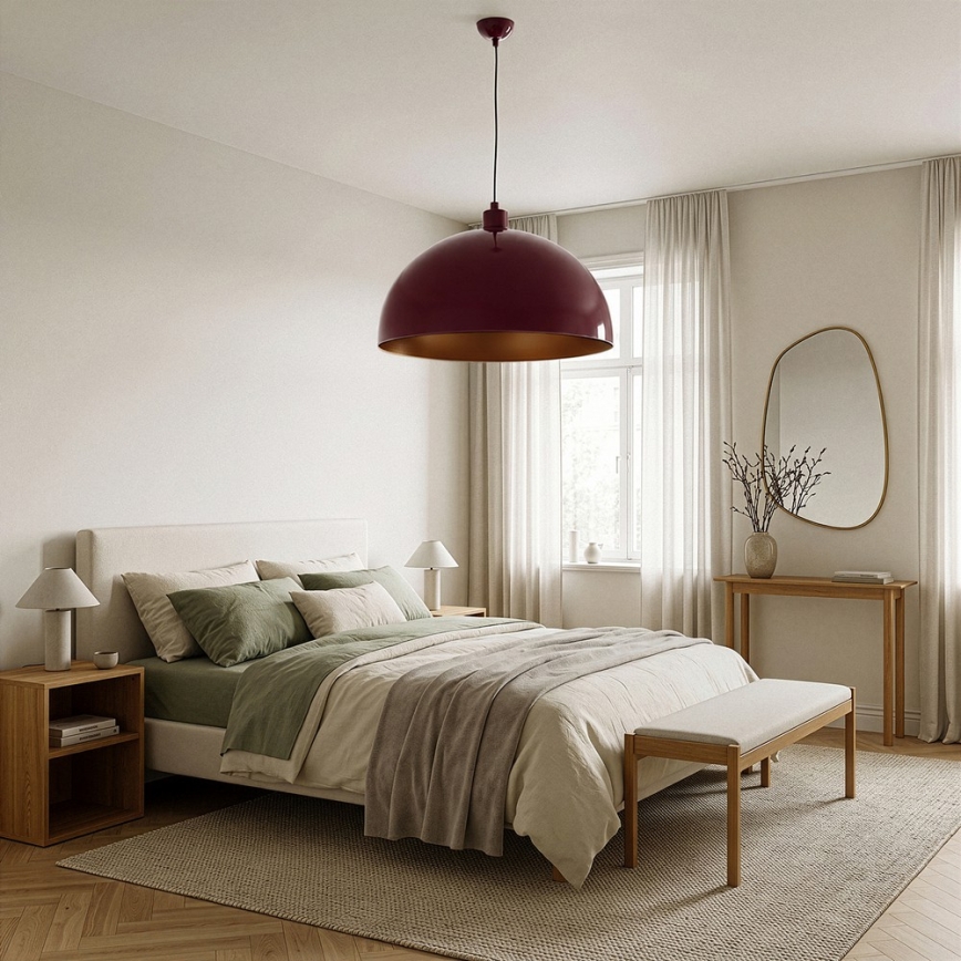 Brilagi - LED Lustr na lanku METALO 1xE27/40W/230V pr. 60 cm burgundy/měděná