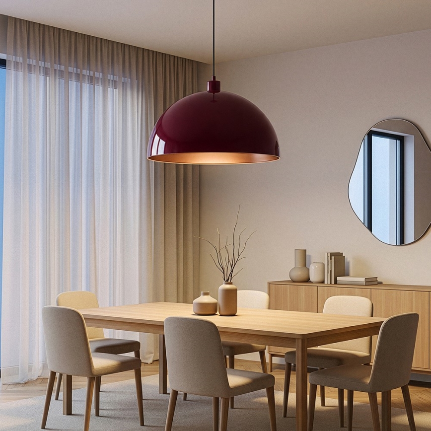 Brilagi - LED Lustr na lanku METALO 1xE27/40W/230V pr. 60 cm burgundy/měděná