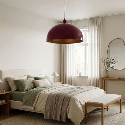 Brilagi - LED Lustr na lanku METALO 1xE27/40W/230V pr. 60 cm burgundy/měděná