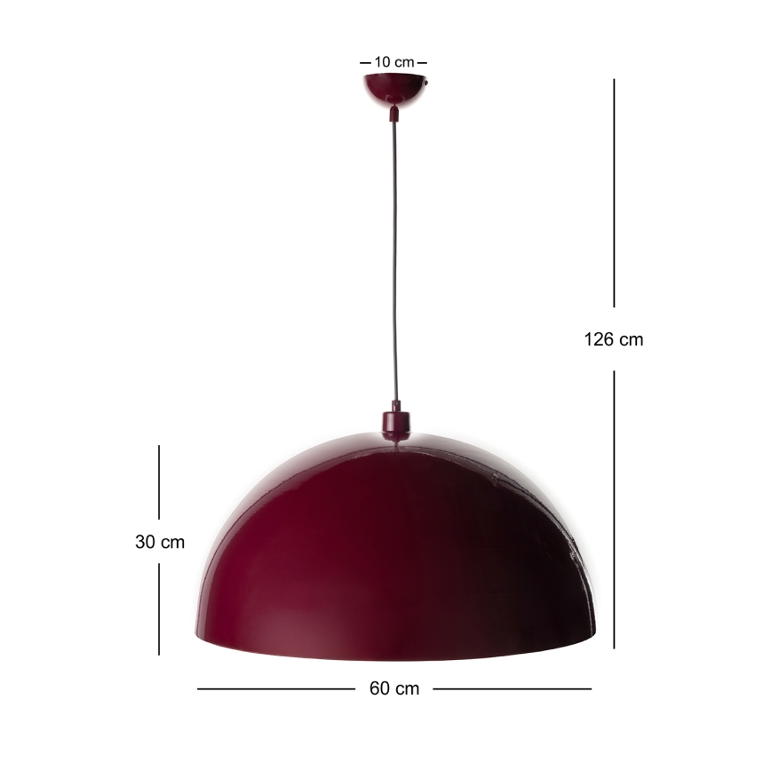 Brilagi - LED Lustr na lanku METALO 1xE27/40W/230V pr. 60 cm burgundy/měděná