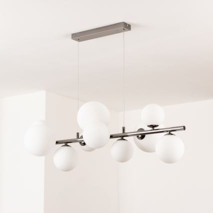 Brilagi - LED Lustr na lanku MILLA 10xG9/3W/230V černý chrom/bílá