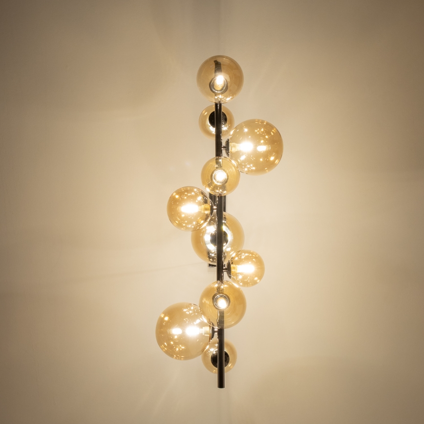 Brilagi - LED Lustr na lanku MILLA 10xG9/3W/230V černý chrom/zlatá