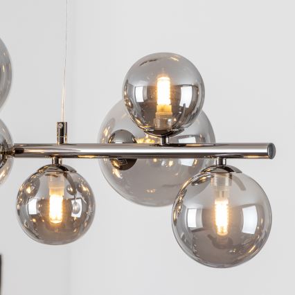 Brilagi - LED Lustr na lanku MILLA 10xG9/3W/230V lesklý chrom/kouřová