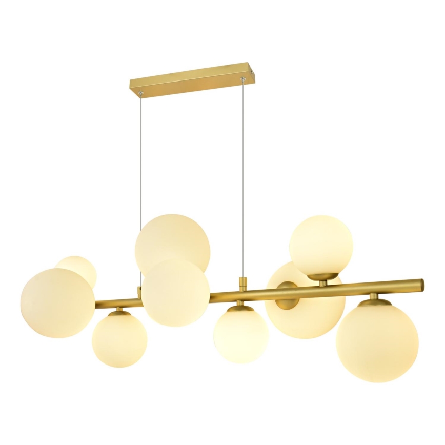 Brilagi - LED Lustr na lanku MILLA 10xG9/3W/230V zlatá/bílá