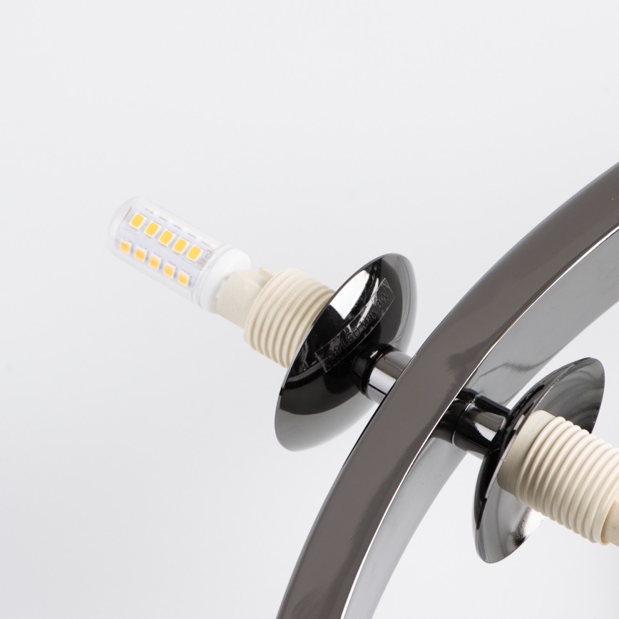 Brilagi - LED Lustr na lanku MILLA 15xG9/3W/230V černý chrom/bílá