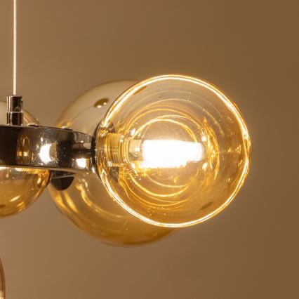 Brilagi - LED Lustr na lanku MILLA 15xG9/3W/230V černý chrom/zlatá