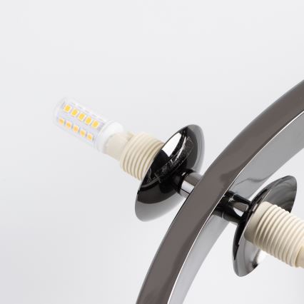 Brilagi - LED Lustr na lanku MILLA 15xG9/3W/230V černý chrom/zlatá