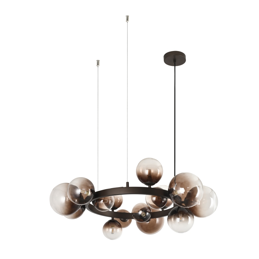 Brilagi - LED Lustr na lanku MILLA 15xG9/3W/230V hnědá/kouřová hnědá