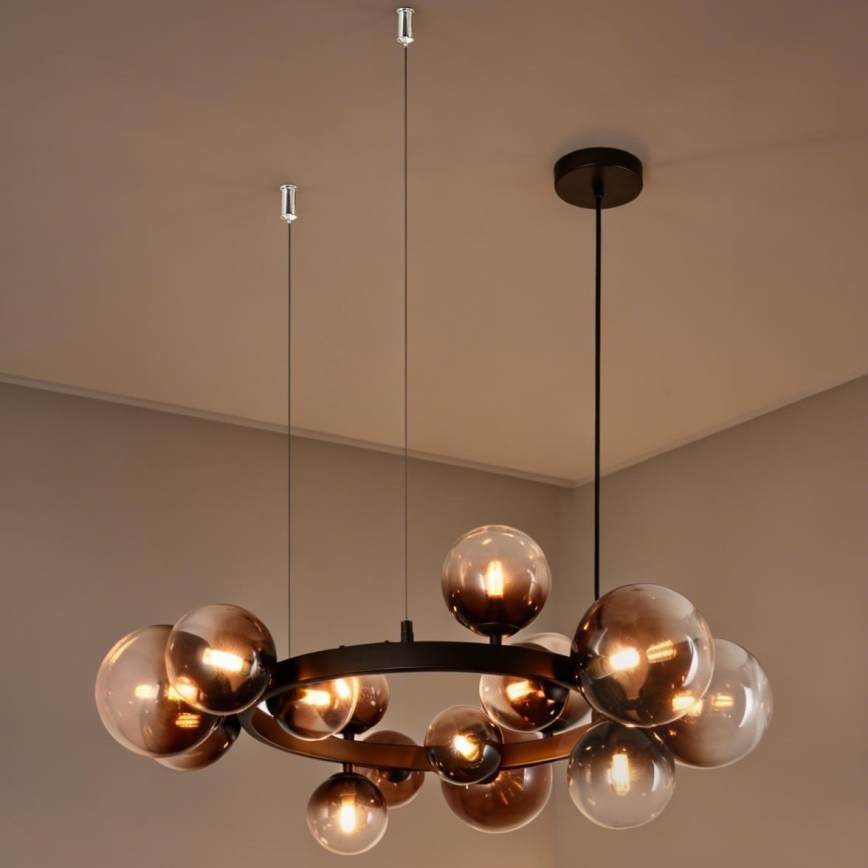 Brilagi - LED Lustr na lanku MILLA 15xG9/3W/230V hnědá/kouřová hnědá