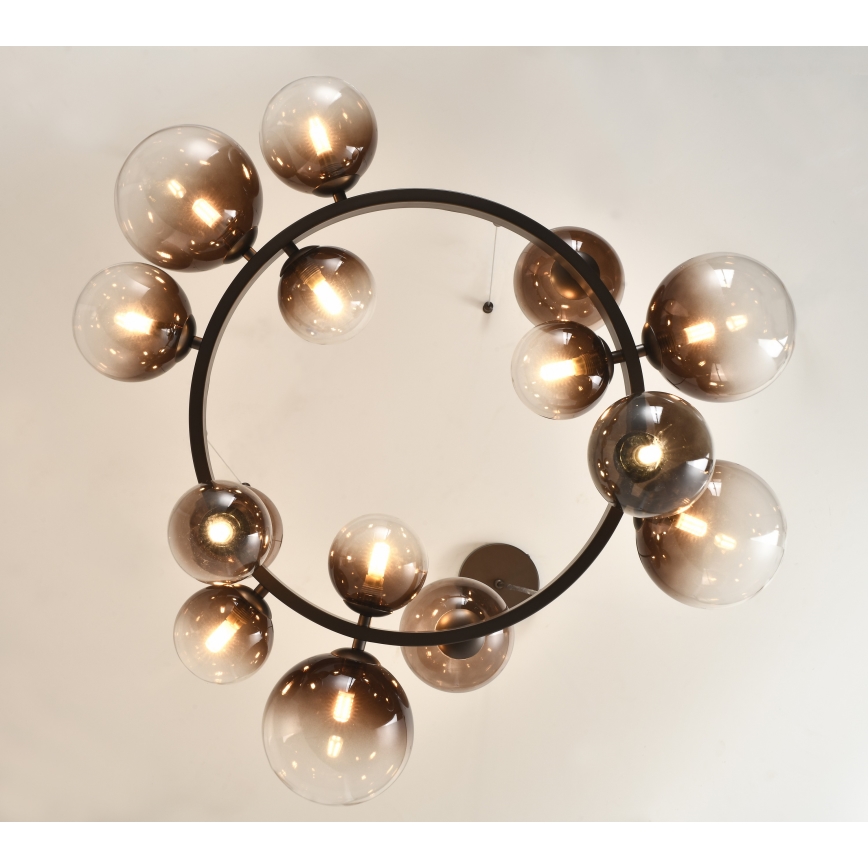 Brilagi - LED Lustr na lanku MILLA 15xG9/3W/230V hnědá/kouřová hnědá