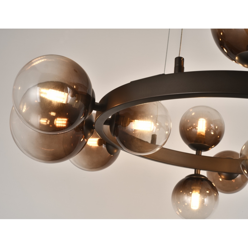 Brilagi - LED Lustr na lanku MILLA 15xG9/3W/230V hnědá/kouřová hnědá