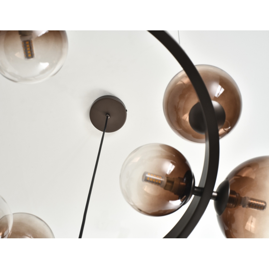 Brilagi - LED Lustr na lanku MILLA 15xG9/3W/230V hnědá/kouřová hnědá