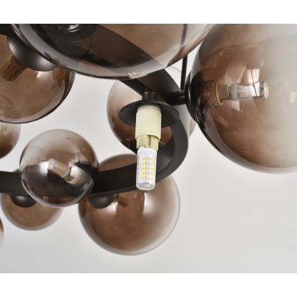 Brilagi - LED Lustr na lanku MILLA 15xG9/3W/230V hnědá/kouřová hnědá