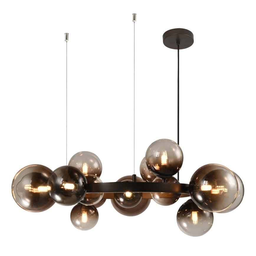 Brilagi - LED Lustr na lanku MILLA 15xG9/3W/230V hnědá/kouřová hnědá