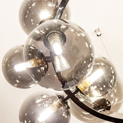 Brilagi - LED Lustr na lanku MILLA 15xG9/3W/230V lesklý chrom/kouřová