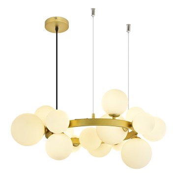 Brilagi - LED Lustr na lanku MILLA 15xG9/3W/230V zlatá/bílá
