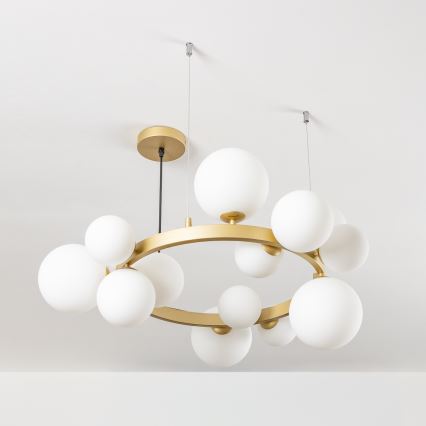 Brilagi - LED Lustr na lanku MILLA 15xG9/3W/230V zlatá/bílá