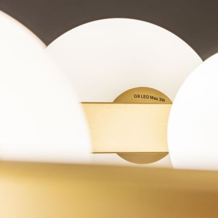 Brilagi - LED Lustr na lanku MILLA 15xG9/3W/230V zlatá/bílá