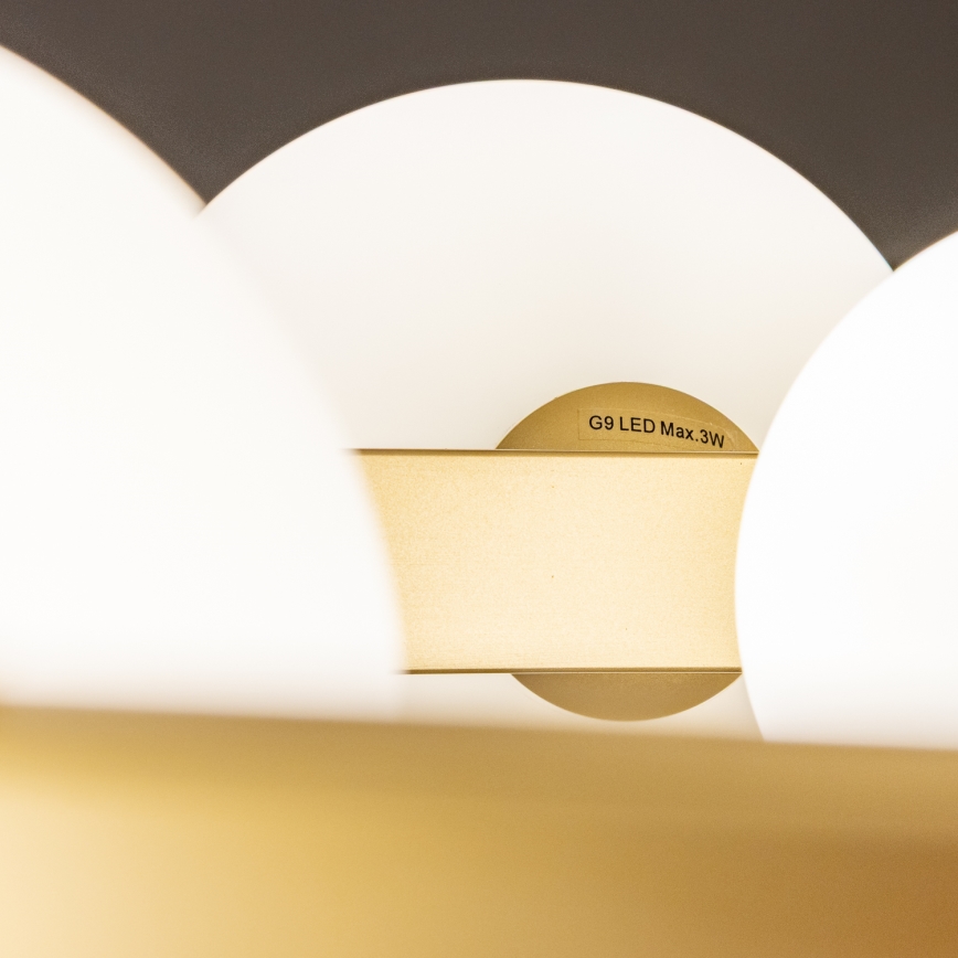 Brilagi - LED Lustr na lanku MILLA 15xG9/3W/230V zlatá/bílá