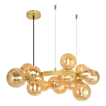 Brilagi - LED Lustr na lanku MILLA 15xG9/3W/230V zlatá