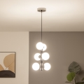 Brilagi - LED Lustr na lanku MILLA 6xG9/3W/230V černý chrom/bílá