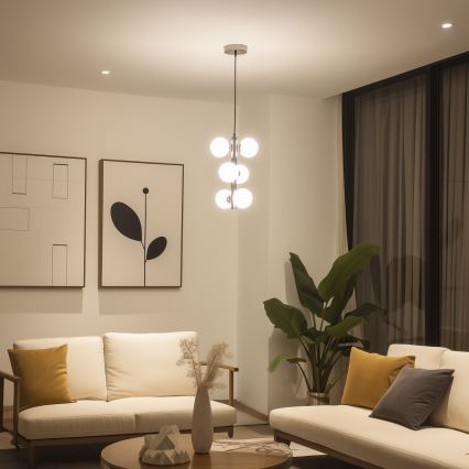 Brilagi - LED Lustr na lanku MILLA 6xG9/3W/230V lesklý chrom/bílá