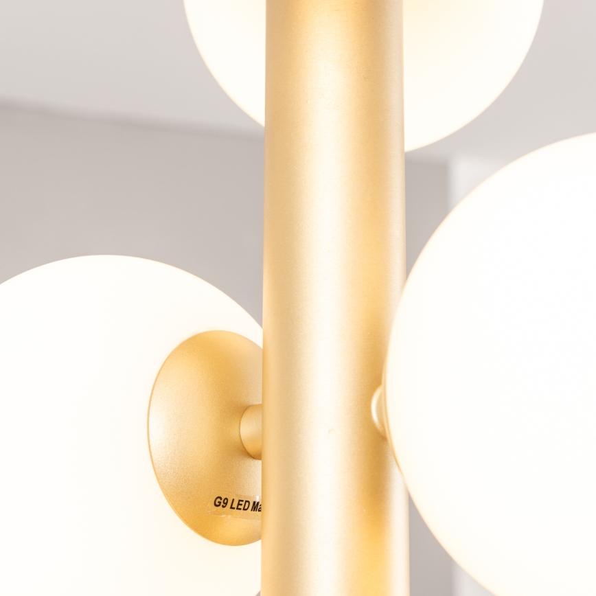 Brilagi - LED Lustr na lanku MILLA 6xG9/3W/230V zlatá/bílá