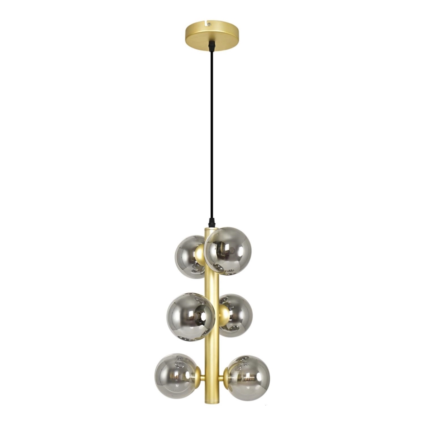 Brilagi - LED Lustr na lanku MILLA 6xG9/3W/230V zlatá/kouřová