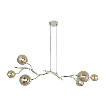 Brilagi - LED Lustr na lanku MISTEL 6xG9/3W/230V lesklý chrom/kouřová