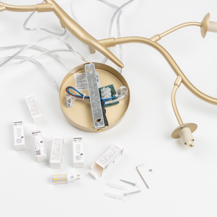 Brilagi - LED Lustr na lanku MISTEL 6xG9/3W/230V zlatá/bílá