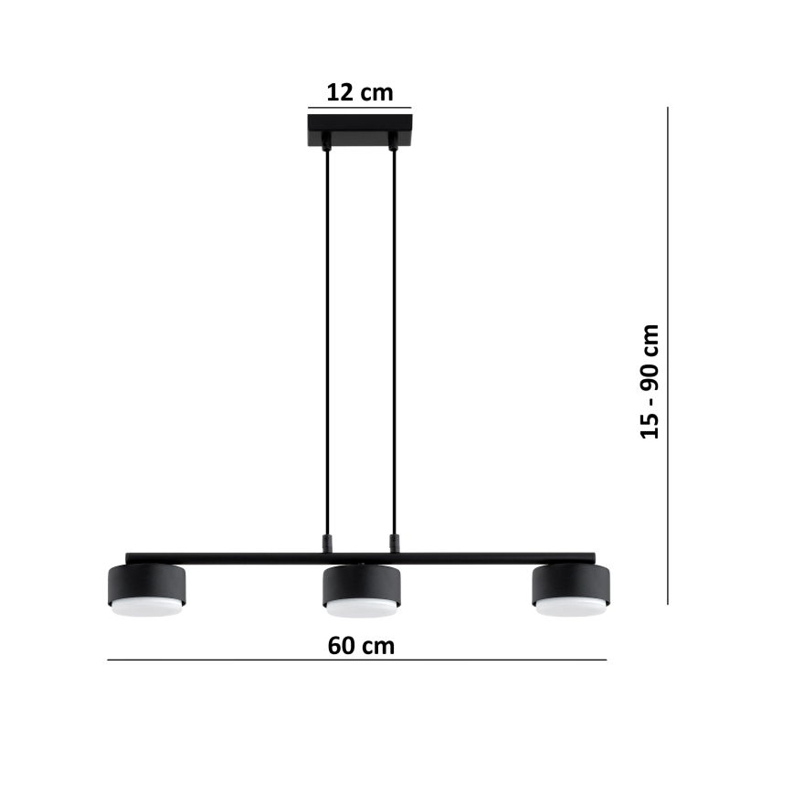 Brilagi - LED Lustr na lanku MONO 3xGX53/30W/230V černá