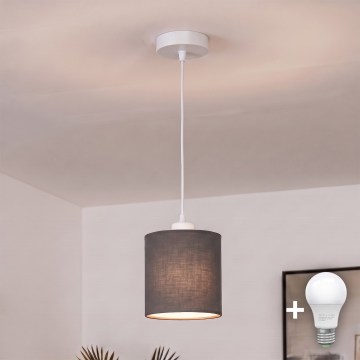 BRILAGI - LED Lustr na lanku NUBILA 1xE27/60W/230V pr. 14 cm bílá/antracit