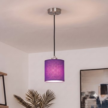 Brilagi - LED Lustr na lanku NUBILA 1xE27/60W/230V pr. 14 cm černá/fialová