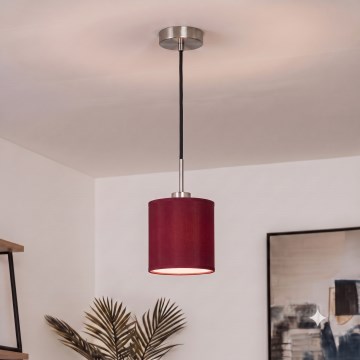 Brilagi - LED Lustr na lanku NUBILA 1xE27/60W/230V pr. 14 cm černá/pompejská červená