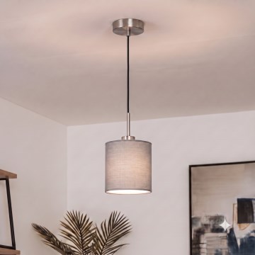 Brilagi - LED Lustr na lanku NUBILA 1xE27/60W/230V pr. 14 cm černá/světle šedá